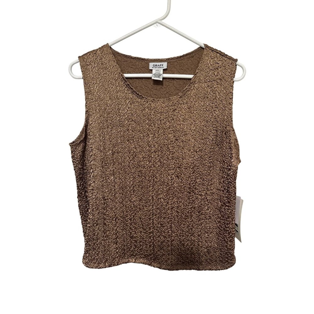 Graff by UM Company Shell Tank NWT Brown Textured Womans PM
